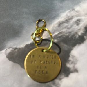 Gold Round Keychain with Engraving